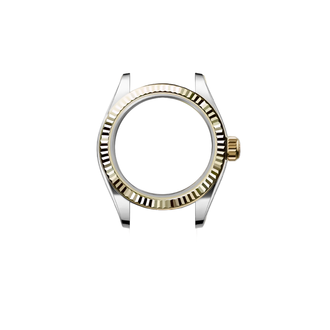 Two Tone Gold Fluted